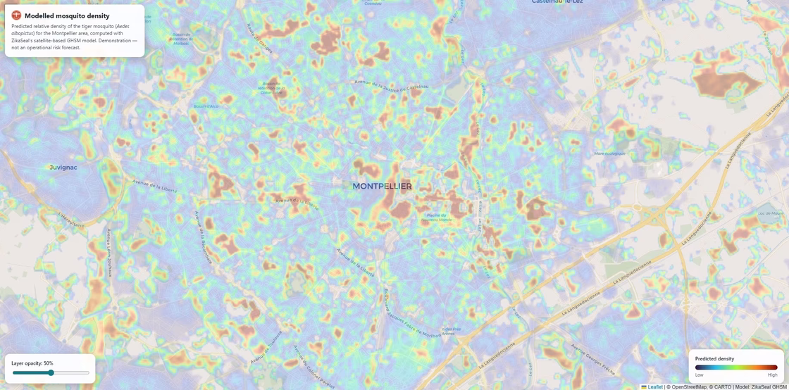3D modelling of Montpellier's mosquito density