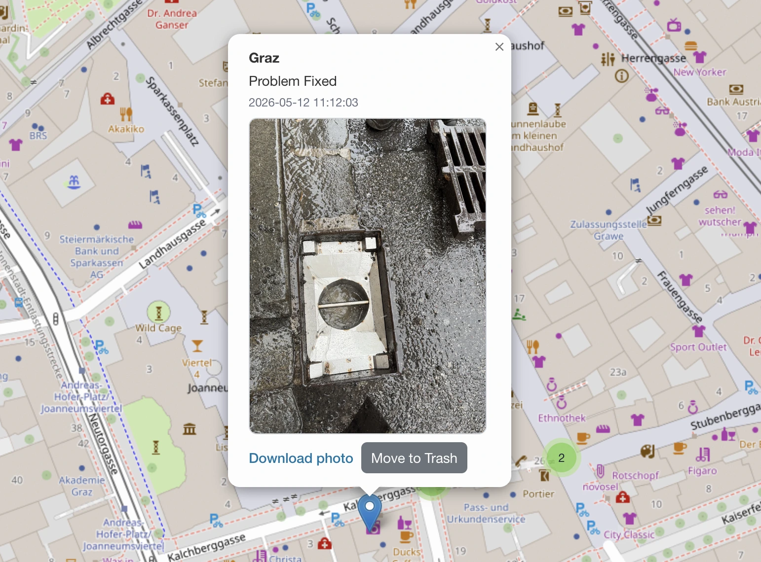 Screenshot from the ZikaSeal app